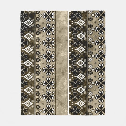 Ethnic Boho Grunge: farbenfrohe Muster Fleecedecke (Vorderseite)