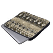 Ethnic Boho Grunge: farbenfrohe Muster Laptopschutzhülle (Vorne Knopf)