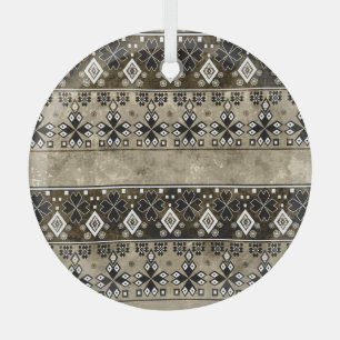 Ethnic Boho Grunge: farbenfrohe Muster Ornament Aus Glas