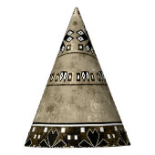 Ethnic Boho Grunge: farbenfrohe Muster Partyhütchen (Vorderseite)