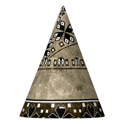 Ethnic Boho Grunge: farbenfrohe Muster Partyhütchen (Links)