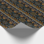 Ethnic Boho Ornament Nahtloses Muster Geschenkpapier (Ecke)