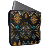 Ethnic Boho Ornament Nahtloses Muster Laptopschutzhülle (Vorne Rechts)
