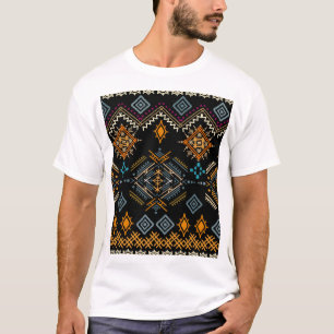 Ethnic Boho Ornament Nahtloses Muster T-Shirt