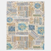 Ethnic Boho Patchwork Throw Blanket Fleecedecke (Vorderseite)