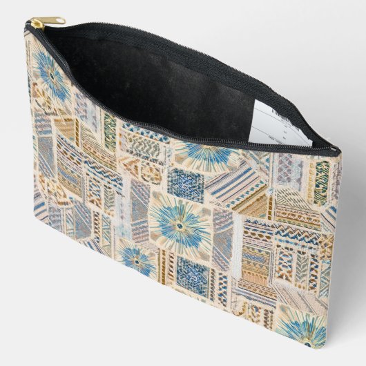 Ethnic Boho Patchwork Zippered Pouch Zubehörtasche (Offen)