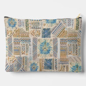 Ethnic Boho Patchwork Zippered Pouch Zubehörtasche (Rückseite)