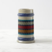 Ethnic Boho Pattern Lace Stickerei auf Stoff Bierglas (Mittel)