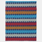 Ethnic Boho Pattern Lace Stickerei auf Stoff Fleecedecke (Vorderseite)