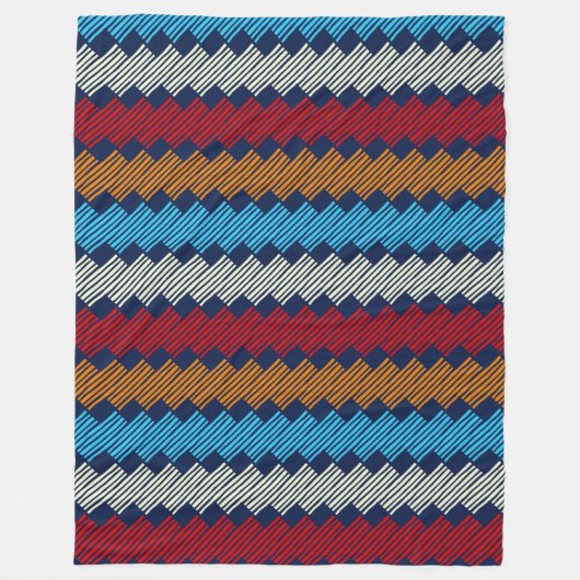 Ethnic Boho Pattern Lace Stickerei auf Stoff Fleecedecke (Vorderseite)