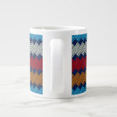 Ethnic Boho Pattern Lace Stickerei auf Stoff Jumbo-Tasse (Rückseite)