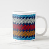 Ethnic Boho Pattern Lace Stickerei auf Stoff Jumbo-Tasse (Rechts)