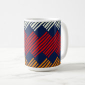 Ethnic Boho Pattern Lace Stickerei auf Stoff Kaffeetasse (VorderseiteRechts)