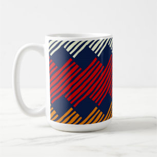 Ethnic Boho Pattern Lace Stickerei auf Stoff Kaffeetasse