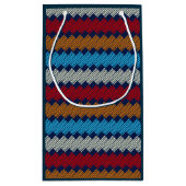 Ethnic Boho Pattern Lace Stickerei auf Stoff Kleine Geschenktüte (Rückseite)