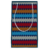 Ethnic Boho Pattern Lace Stickerei auf Stoff Kleine Geschenktüte (Vorderseite)