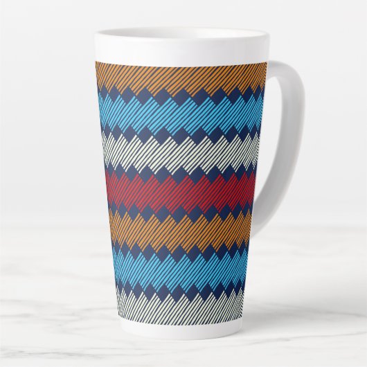 Ethnic Boho Pattern Lace Stickerei auf Stoff Milchtasse (Rechte Ecke)