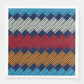 Ethnic Boho Pattern Lace Stickerei auf Stoff Serviette (Vorderseite)