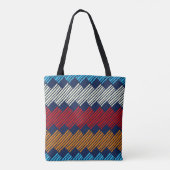Ethnic Boho Pattern Lace Stickerei auf Stoff Tasche (Rückseite)