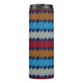 Ethnic Boho Pattern Lace Stickerei auf Stoff Thermosbecher (Rückseite)