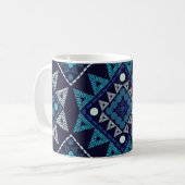 Ethnic Boho Stickerei Seamless Muster Kaffeetasse (Vorderseite Links)
