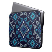 Ethnic Boho Stickerei Seamless Muster Laptopschutzhülle (Vorderseite Links)