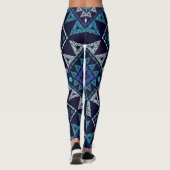 Ethnic Boho Stickerei Seamless Muster Leggings (Rückseite)