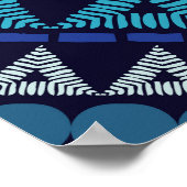 Ethnic Boho Stickerei Seamless Muster Poster (Ecke)