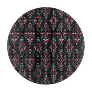 Ethnic Boho Tiles: Vintages nahtloses Muster Schneidebrett