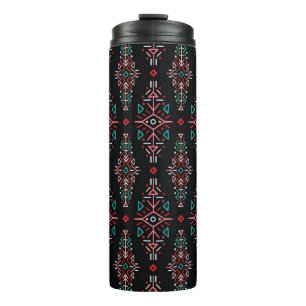 Ethnic Boho Tiles: Vintages nahtloses Muster Thermosbecher