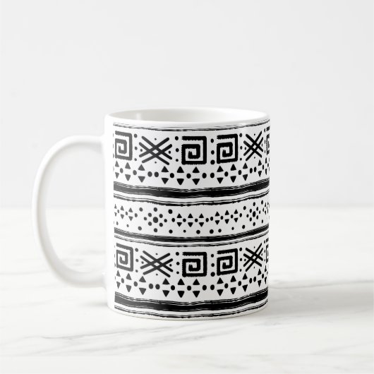 Ethnic Boho Tribal Art Print Kaffeetasse (Links)