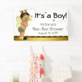 Ethnic Boy Bee Baby Dusche Banner (Insitu)