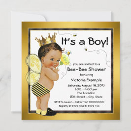 Ethnic Boy Bee Baby Dusche Einladung