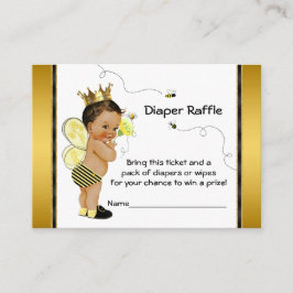 Ethnic Boy Bee Diaper Raffle Ticket Begleitkarte