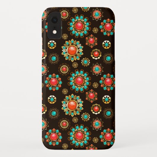 Ethnic Brooches Nahtloses Muster Case-Mate iPhone Hülle (Rückseite)