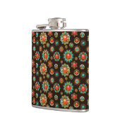 Ethnic Brooches Nahtloses Muster Flachmann (Links)