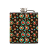 Ethnic Brooches Nahtloses Muster Flachmann (Rückseite)