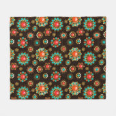 Ethnic Brooches Nahtloses Muster Fleecedecke (Vorderseite (Horizontal))