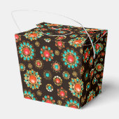 Ethnic Brooches Nahtloses Muster Geschenkschachtel (Rückseite)