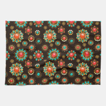 Ethnic Brooches Nahtloses Muster