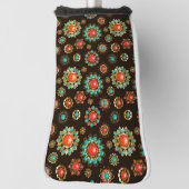 Ethnic Brooches Nahtloses Muster Golf Headcover (Rotieren 90)