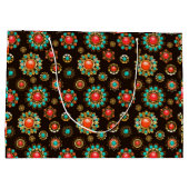 Ethnic Brooches Nahtloses Muster Große Geschenktüte (Rückseite)