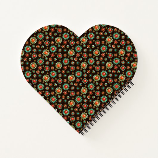 Ethnic Brooches Nahtloses Muster Notizblock (Rückseite)