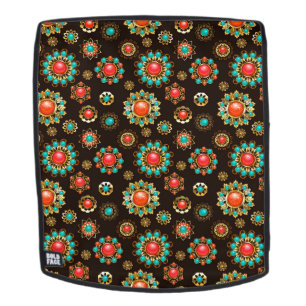 Ethnic Brooches Nahtloses Muster Rucksack