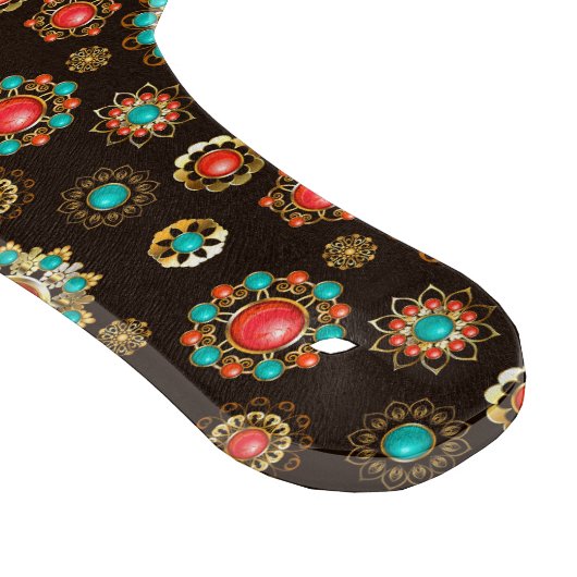 Ethnic Brooches Nahtloses Muster Schneidebrett (Ecke)