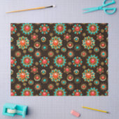 Ethnic Brooches Nahtloses Muster Seidenpapier (Basteln)