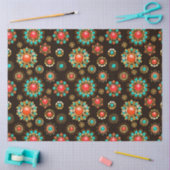 Ethnic Brooches Nahtloses Muster Seidenpapier (Basteln)