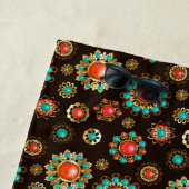 Ethnic Brooches Nahtloses Muster Strandtuch (Beispiel)