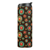 Ethnic Brooches Nahtloses Muster Thermosbecher (Nach links gedreht)