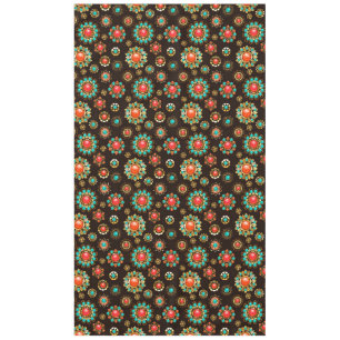 Ethnic Brooches Nahtloses Muster Tischdecke